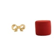 thumbnail image 1 of Asa de mueble,Tirador de latón con forma de lazo para muebles o armario,Escabel,Taburete pequeño,otomana,taburete de sofá,taburete de té,Taburete cúbico para los pies,ideal para dormitorio, 1 of 8