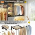 thumbnail image 4 of Homieasy 20.2‘’ - 96‘’ W Closet System, Walk In Closet Organizer with 3 Shelving Towers, Heavy Duty Clothes Rack with 3 Drawers, Built-In Garment Rack, Gray, 4 of 9