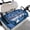 Blue Tie Dye Pattern, variant on Whosucclay Colored Paw Print Patterns Golf Cart Seat Cover, Non-slip Golf Cart Seat Blanket Soft Breathable Golf Cart Cushion Cover for 2 Person Golf Cart Seat