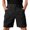 Black, variant on Mens Athletic Gym Workout Shorts Summer Outdoor Training Work Shorts with Multiple Pockets