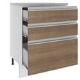 thumbnail image 2 of Mostrador Madesa Glamy 60 cm 3 Cajones - Blanco/Marrón Madesa G24601GL, 2 of 6