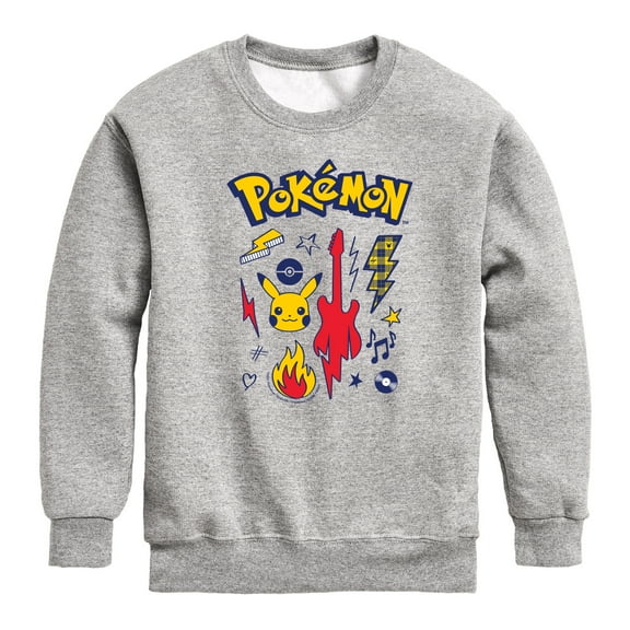 Pokémon - Pokémon Punk Icons - Youth Crewneck Fleece Sweatshirt