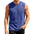 thumbnail image 2 of Mens Tank Top Summer Casual Loose Crewneck Vintage Wash Sleeveless Tee Shirt Lightweight Muscle Shirts, 2 of 5