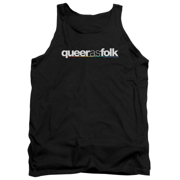 Queer As Folk Logo Adult Tank Top Black