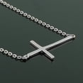 thumbnail image 3 of My Daily Styles Sterling Silver Sideways Cross Pendant Necklace, 925, 3 of 6