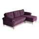 thumbnail image 3 of Sala Modular Reversible De Velvet Morado Modelo Sergey, 3 of 11