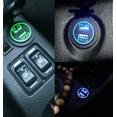 thumbnail image 2 of Cargador Iluminado Dual Usb Salida Coche 12v 2.1a 2 pzs Negro BLOOSOM, 2 of 4