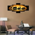 thumbnail image 4 of TISHIRON 5PCS Framed Canvas Wall Art Set,50"x24" African Wild Animals at Sunset Canvas Art Decor, 4 of 7