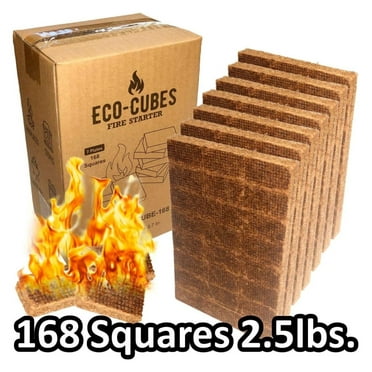 EasyGo Product Eco Cubes - Fire Starter Squares - Great Lighter for Chimney, Charcoal Grill, Fireplace, Campfire, Pellet Qty 168