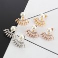 thumbnail image 3 of Funie Mode Femmes Strass Fausse Perle Forme d'Éventail Vestes Boucles d'Oreilles Bijoux Cadeau, 3 of 7