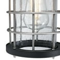 thumbnail image 4 of Westinghouse Westinghouse Lighting 6122200 Villa Barone Vintage-Style One Light Outdoor Wall Fixture, Textured Black and Industrial Steel Finish, Clear Seeded Glass, 4 of 5