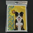 thumbnail image 3 of Summer Sunflowers Tricolor Border Collie Greeting Cards and Envelopes Pack of 8 7 in x 5 in, 3 of 3