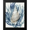 thumbnail image 2 of Kelly, Caroline 12x14 Black Modern Framed Museum Art Print Titled - Shell Coral Aqua Blue I, 2 of 5