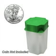 thumbnail image 3 of Guardhouse American Silver Eagle (40.6mm) Impact Resistant Polypropylene Coin Tubes, Green Lid - Box of 100, 3 of 5