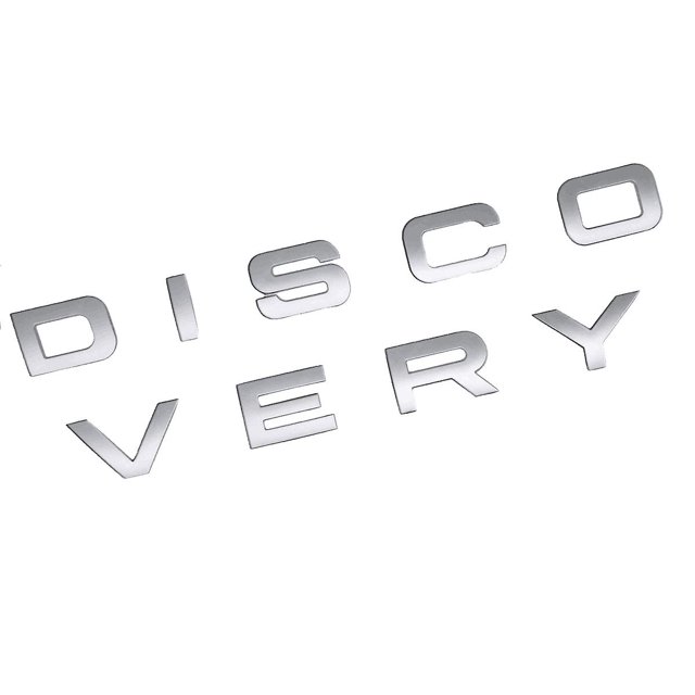 Etiqueta engomada del emblema de la insignia delantera trasera del coche Land Rover Discovery mate Slive 3d