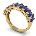 thumbnail image 2 of 2.61 ctw Wedding Band for Women - 18K Yellow Gold Simulated Tanzanite Stackable Eternity Ring, 2 of 6