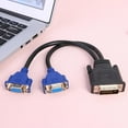 thumbnail image 4 of DVI-I 24+5 Pins Male to Dual VGA Female Monitor Adapter Y-Splitter Cable, 4 of 8