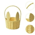 thumbnail image 6 of Esquirla Easter Woven Flower Basket Easter Decoration with Handle, Flower Girl Basket Easter Egg Basket for Party, Garden Yellow, 6 of 8