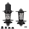 thumbnail image 1 of Alloy CNC-Machined Bike Hubs Set, 32-Hole 72-Click Disc Brake Compatible, Quick Release/Thru Axle, 8-13 Speed HG Freehub, Lightweight Durable Construction for Mountain/Road Bikes - Black (Front &, 1 of 6