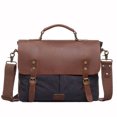 thumbnail image 1 of Bolso de hombro de cuero de lona para hombre, bolso de mensajero Vintage, bolso de viaje escolar Sharpla Bolso Hombre, 1 of 4