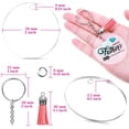 thumbnail image 4 of Llaveros en blanco, 120 piezas de llaveros transparentes para kit de vinilo que incluye 30 piezas de acrílico en blanco, 30 piezas de borlas para llaveros, 30 piezas de anillos para, 4 of 8