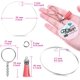 thumbnail image 4 of Llaveros en blanco, 120 piezas de llaveros transparentes para kit de vinilo que incluye 30 piezas de acrílico en blanco, 30 piezas de borlas para llaveros, 30 piezas de anillos para, 4 of 8