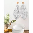thumbnail image 2 of Black White Branches Kitchen Dish Towels for Drying Dishes Set of 2, Vintage Art Farmhouse Waffle Weave Microfiber Hand Tea Bathroom Towels Quick Dry & Absorbent Towel 12x12, 2 of 7