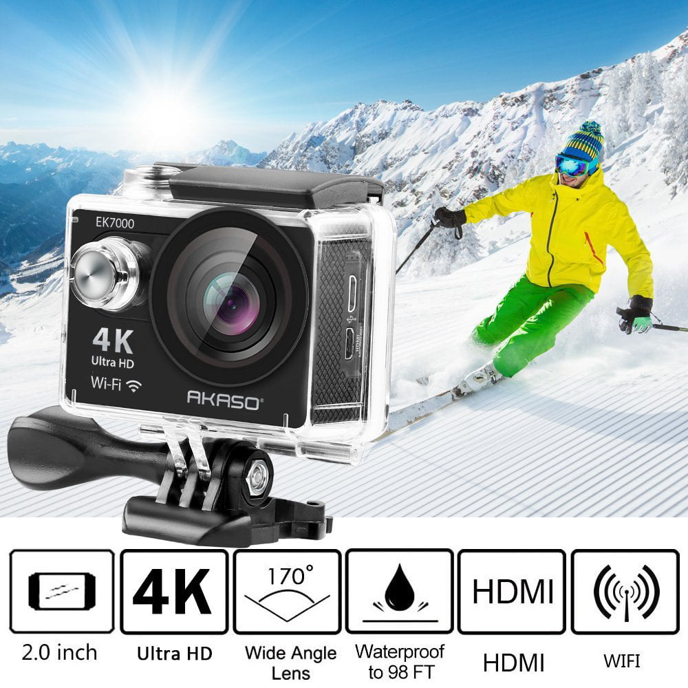 Fitfort Action Camera 4K Wifi Ultra Hd Waterproof Sport Camera 12 Mp 170 Degree 