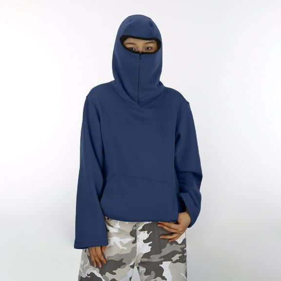 Kids Girls Boys Hoodie with Mask Casual Long Sleeve Hoodie Sweatershirt Pullover Boys Creative Hoodies Winter Clothes Girls Clothes Size 11-12 Years