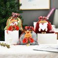 thumbnail image 3 of Bearachild Bolsas con cordón de Navidad con campana Muñeca 3D Santa Claus Elk Almacenamiento Árbol de Navidad Stocking Lino Bolso Titular Año Kits de decoración para fiestas Muñeco de nieve, 3 of 6