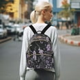 thumbnail image 7 of FORMRS Mini Backpack Purse for Women Travel Daypack Casual Shoulder Bag, Light Purple Flowers, 7 of 7