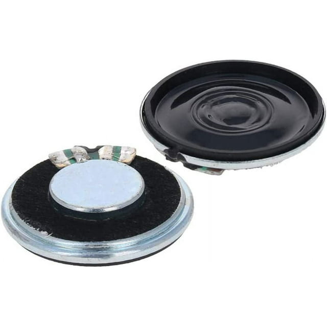 Huggegwe 2 Pcs Haut-Parleur Magnétique DIY 1W 8 Ohms Diamètre 26mm Forme Ronde Remplacement Haut-Parleur U2536-18227