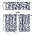 thumbnail image 6 of Country Floral Print Curtains 36 Inch Short - 3 Panel Vintage Farmhouse Set with Bohemian Botanicals, Rod Pocket, 6 of 6