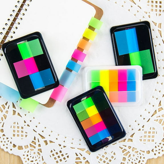 OUNONA 3 Packs Creative Page Markers Colored Tabs Flags Sticky Memo Notes Writable Filing Tabs Flags for Pages or Markers