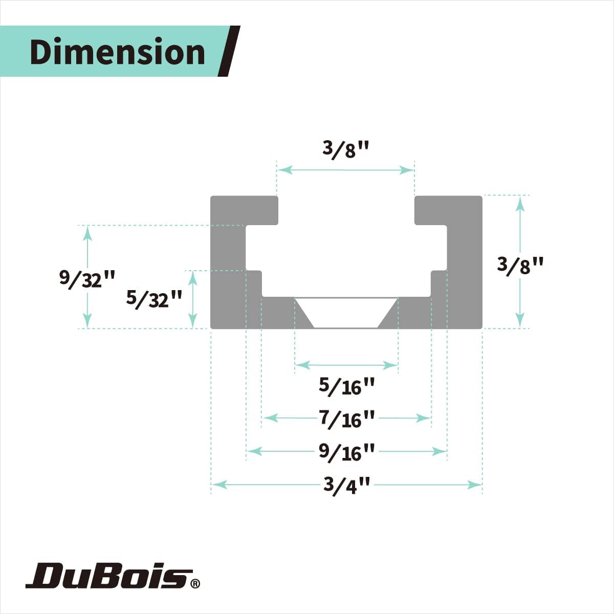 DuBois 4PK 24 Inch Double-Cut Profile Universal T-Track with Predrilled Mounting Holes, Aluminum T Track for Woodworking Jigs and Fixtures, Drill Press Table, Router Table, Workbench (51013)
