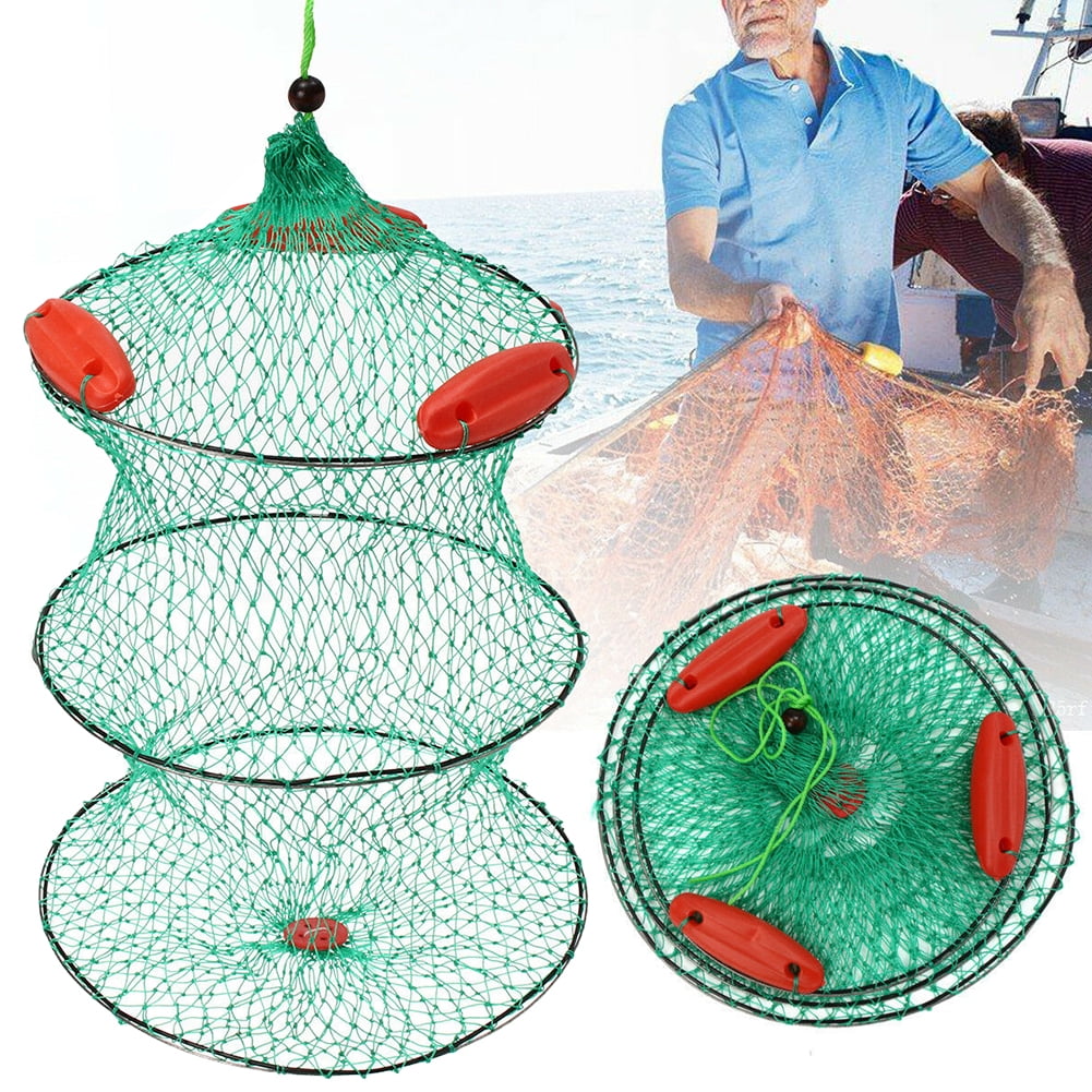 Hot Super Crab Crawdad Shrimp Fish Minnow Fishing Bait Trap Cast Net Cage  *BRU 