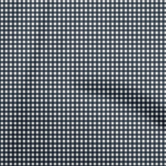 oneOone Cotton Poplin Blue Fabric Check Craft Projects Decor Fabric Printed By The Yard 56 Inch Wide