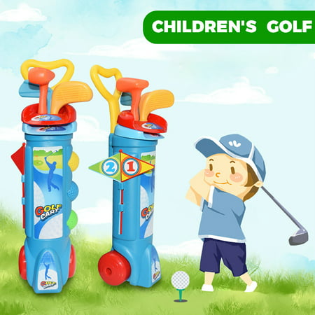 BEAD BEE Kids Golf Set Plastic Mini Putter Club Caddy Balls Summer Fun Play Sports