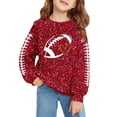thumbnail image 2 of Boys Sweatshirts Kids Cute Glitter Crew Neck Hoodless Sweatshirt Long Sleeve Pullover Red, 2 of 4