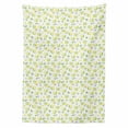 thumbnail image 2 of Summer Tablecloth, Themed Citrus Snails Shells in the Shape of Lemon Slices Fresh, Rectangle Satin Table Cover Accent for Dining Room and Kitchen, 52" X 70", Lime Green Yellow White, by Ambesonne, 2 of 2