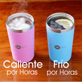 thumbnail image 4 of Vasos térmicos Infantiles de acero inoxidable PopYum 13oz Azul y Verde, 4 of 11