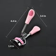 MICPANG Eyelash Curler with Comb, Peach Mini Compact Plastic Lash Tool