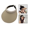 thumbnail image 4 of Sombrero con visera de paja informal para mujer, sombrero para de , transpirable, , para exteriores, verano, para , , beige Colco Sombrero de sol para mujer, 4 of 8