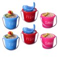 thumbnail image 3 of CIMAXIC 6Pcs Adorable Mini Beach Bucket Garden Miniatures Figurine Micro Landscape Decoration DIY Ornament for Succulent Flowerpot Sand Table Model (Red Blue Rosy),0.91"X0.91"X0.79", 3 of 5