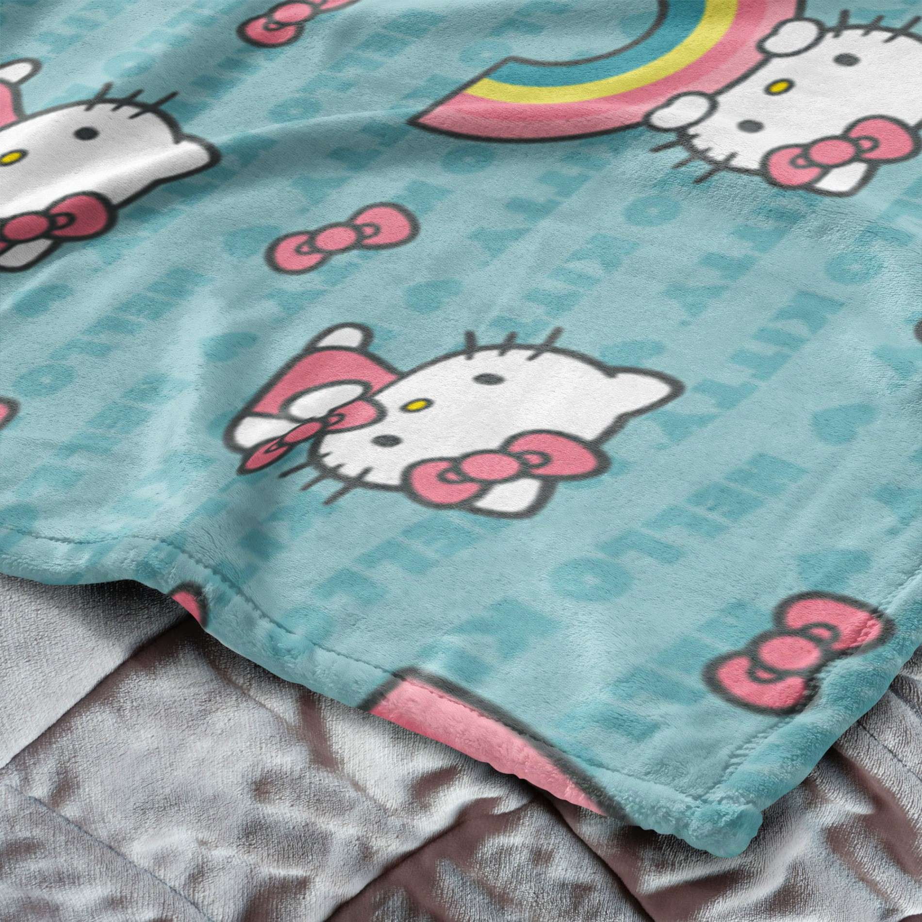 Sanrio Hello Kitty Bow So Sweet Kids Silk Touch Throw Blanket
