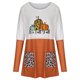 thumbnail image 4 of Camiseta de manga larga con cuello redondo para mujer a la moda, blusa holgada con estampado de otoño, Tops con bolsillos Fridja  bvmnju315, 4 of 8