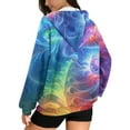 thumbnail image 2 of COEQINE Full Zip Up Women's Hoodie Fashion Y2K Oversized Sweatshirts Jacket Rainbow Gradient Print with Pockets Long Sleeve Sweater Soft Casual Wear, XL, 2 of 7