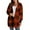 Orange, variant on Delayuji Women Thermal Top Winter Coats Warm Plush Hooded Jackets Up Button Cardigan Trendy Plaid Fuzzy Outerwear Womens Thermal Tops Long Sleeve Yellow Xl