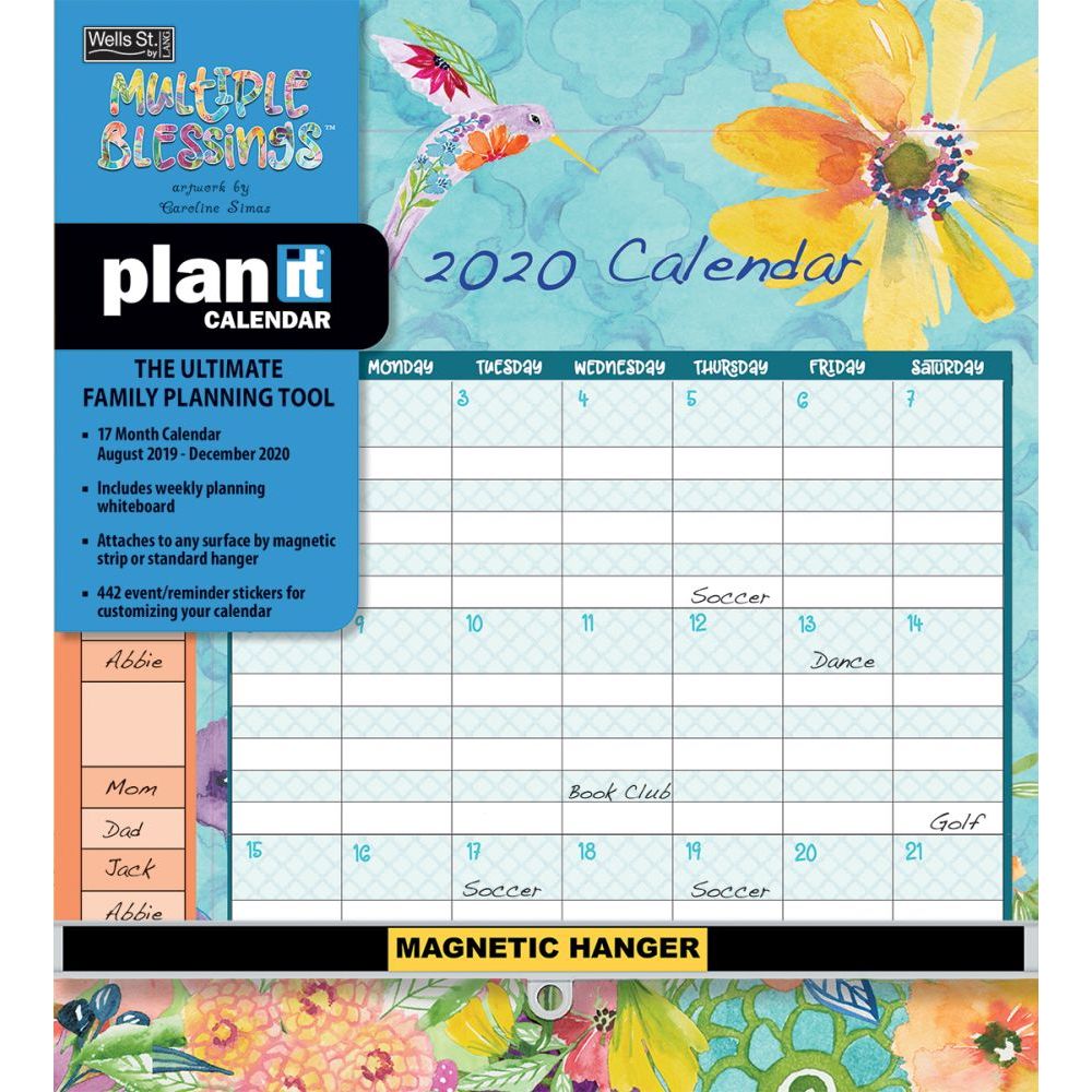 Multiple Blessings 2019-2020 Plan it 17-Month Calendar: Includes Event/Reminder Stickers and Magnetic Hanger