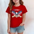 thumbnail image 2 of mgoYE 250th Anniversary USA Flag Shirt Girls 4th of July Shirts for Girls Boys American Flag Patriotic Shirts 250 Anniversary USA Stars and Stripes Independence Day Tee Top(Red,11-12 Years), 2 of 5